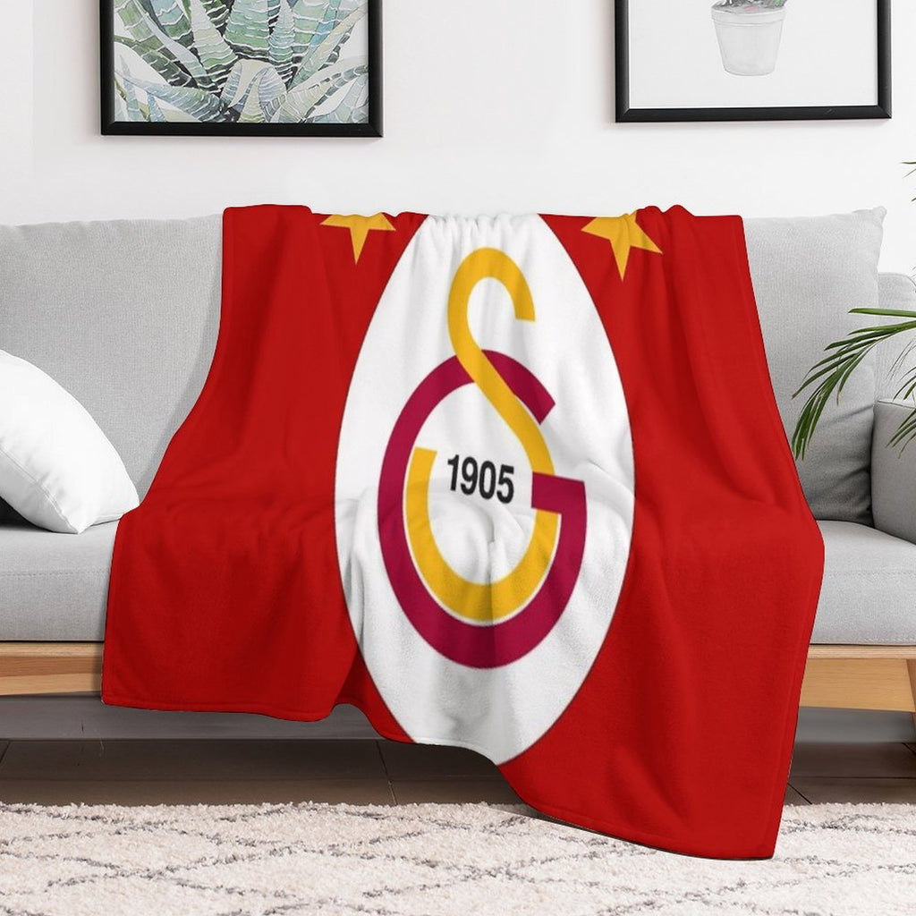 Galatasaray 2025 Championship Design – 5-Star Emblem Gift-ready Throw Blanket