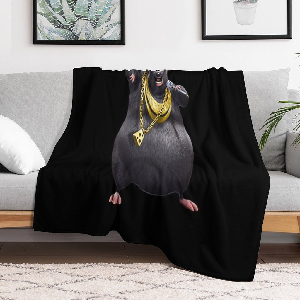 Biggie Cheese Rat Wrinkle-free Throw Blanket
