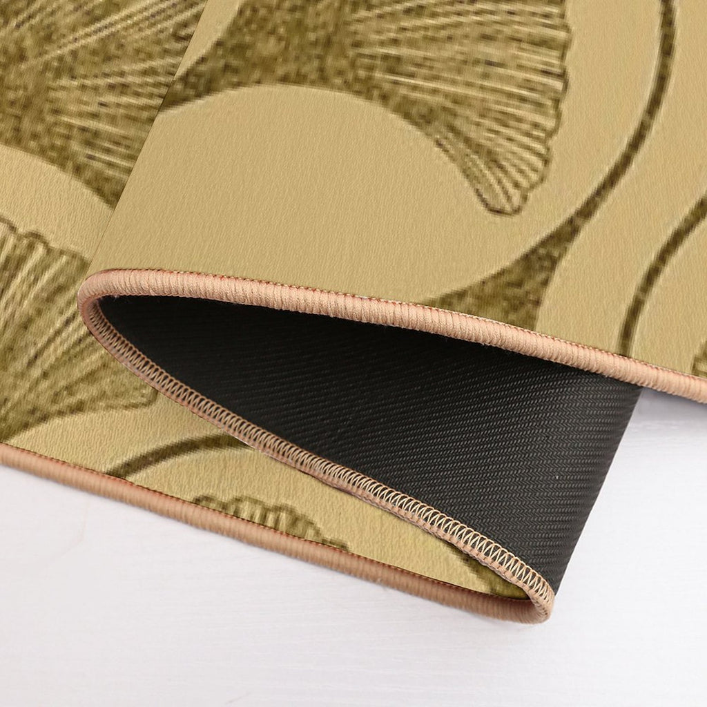 Golden Ginko Leaves  Slip-Resistant Bath Mat