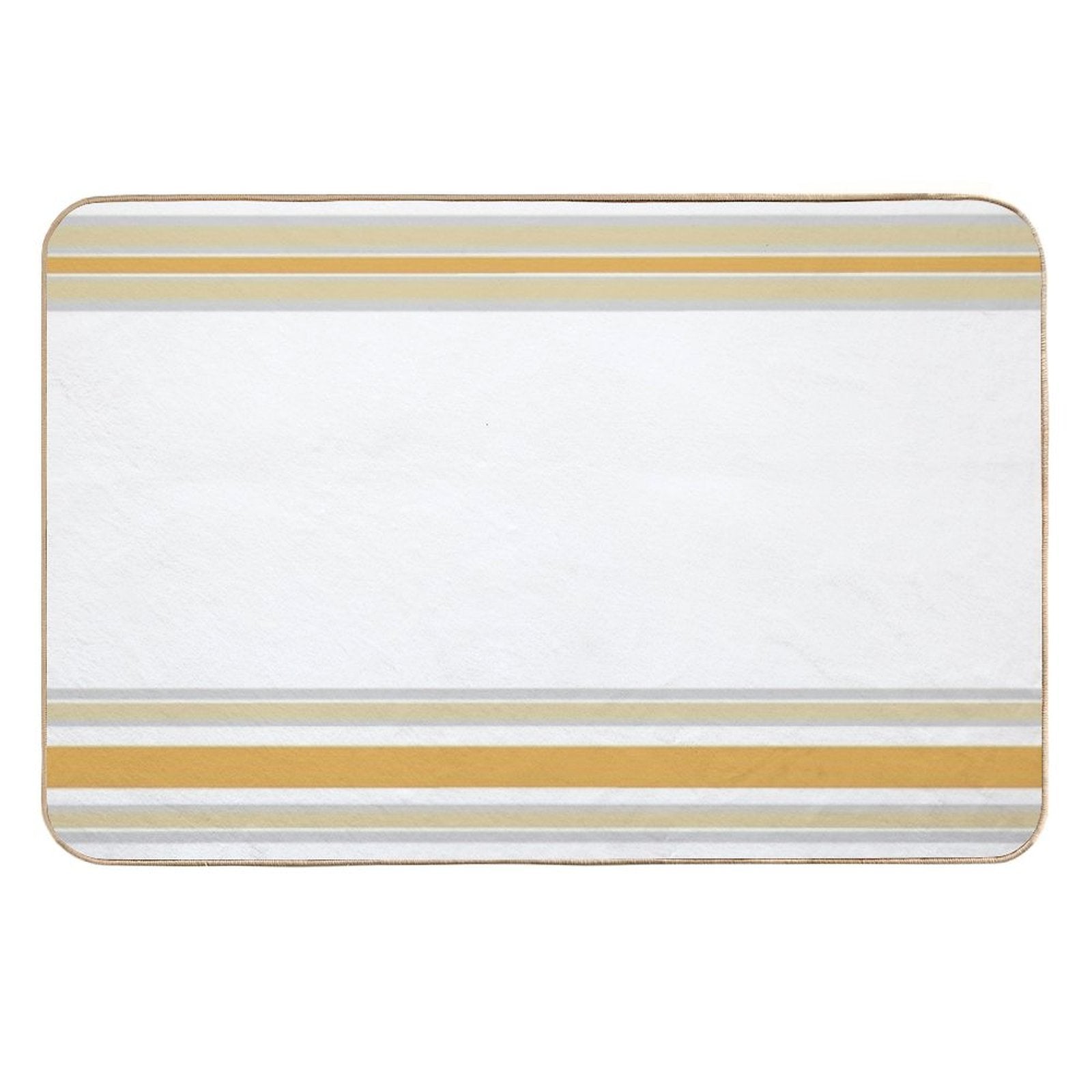 Line Art Neutral Yellow  Pet-Safe Bath Mat