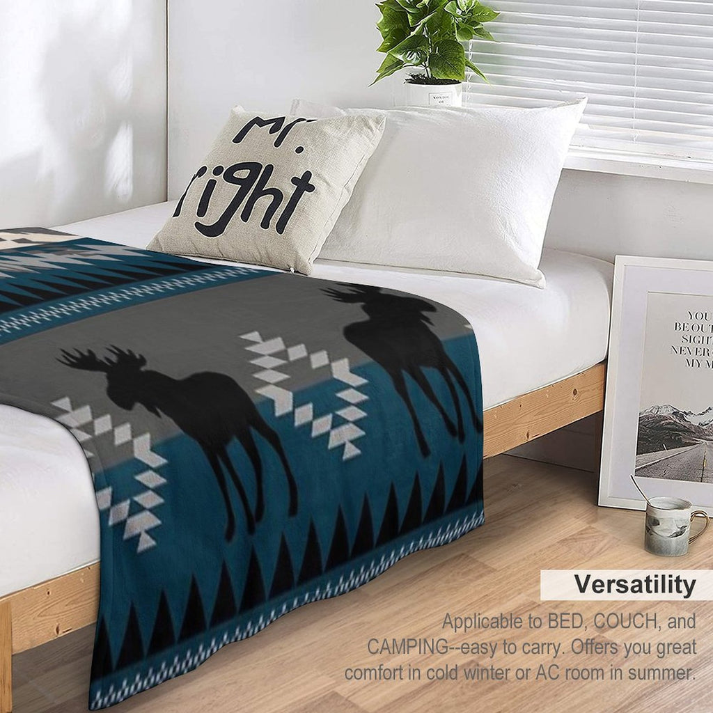 Moose Design Premium Throw Blanket