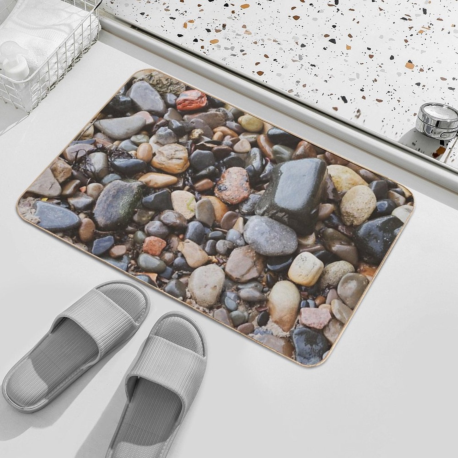 Beach Pebbles  High-Traffic Bath Mat