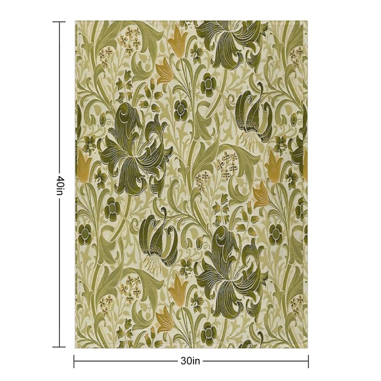 William Morris - Honeysucklea 'No,02. Lightweight Throw Blanket