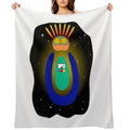 Star Man Is Waiting in The Sky - Original Artwork Plush Throw Blanket