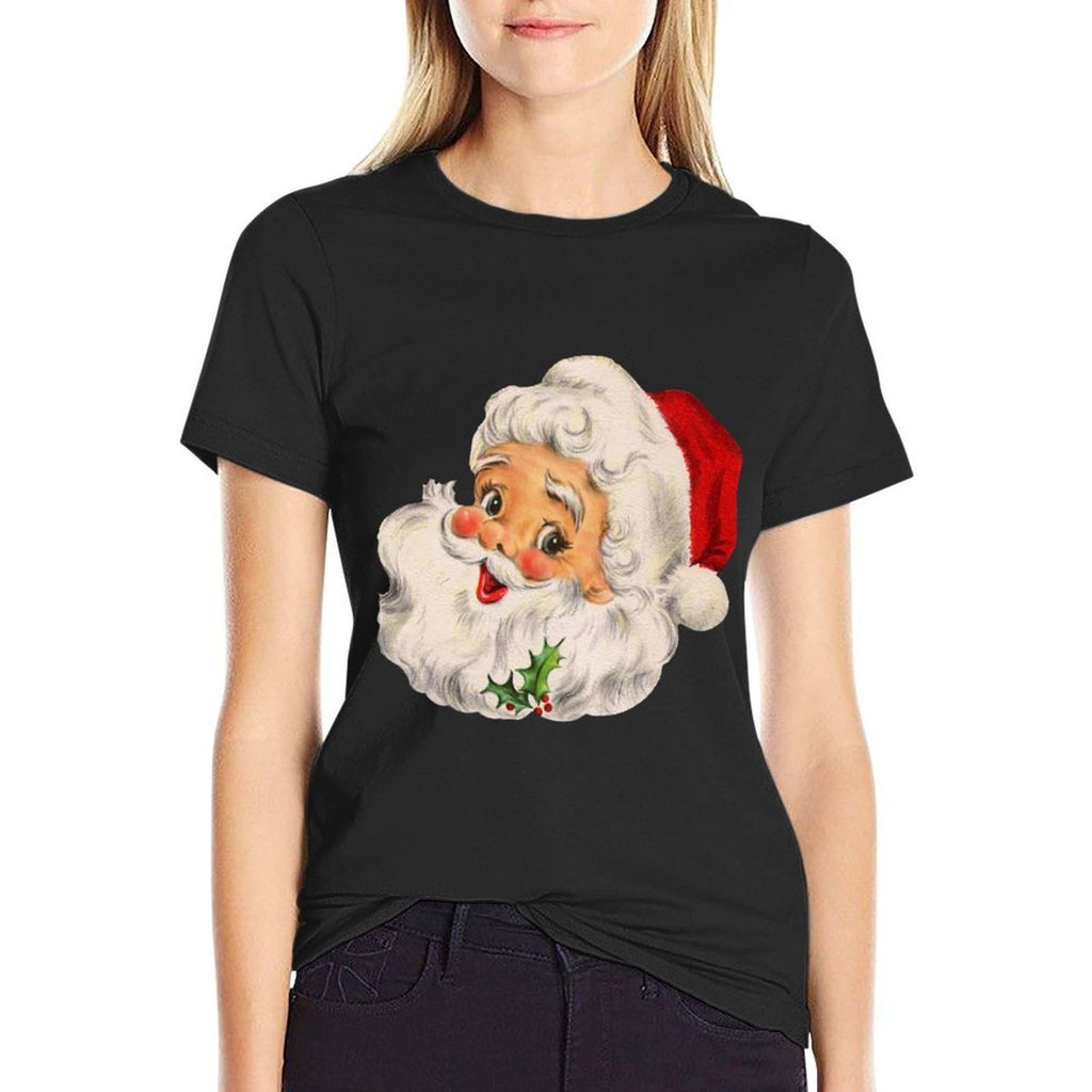 Cool Vintage Christmas Santa Claus Face  Moisture-wicking T-Shirt