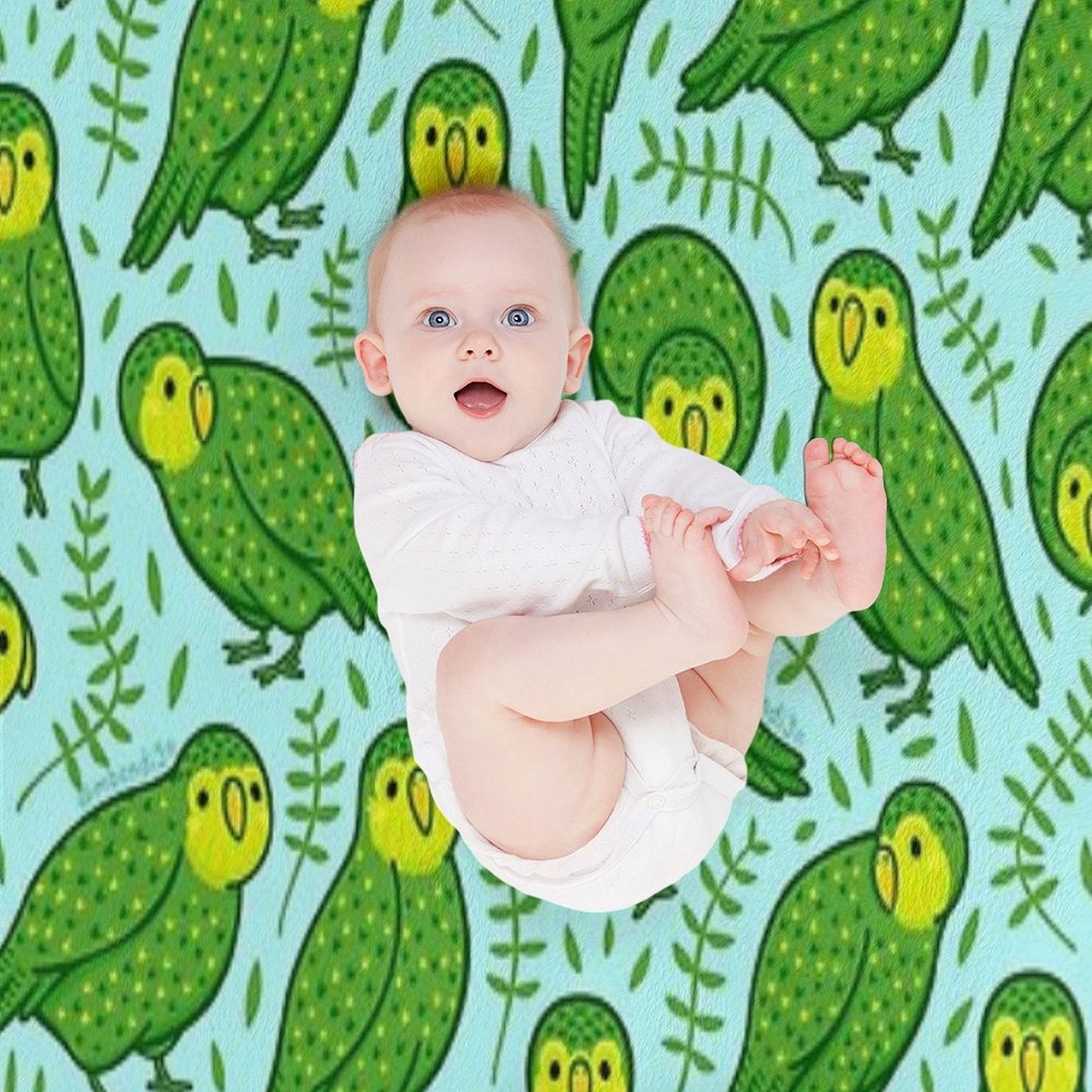 Kakapo Velvety-soft Throw Blanket