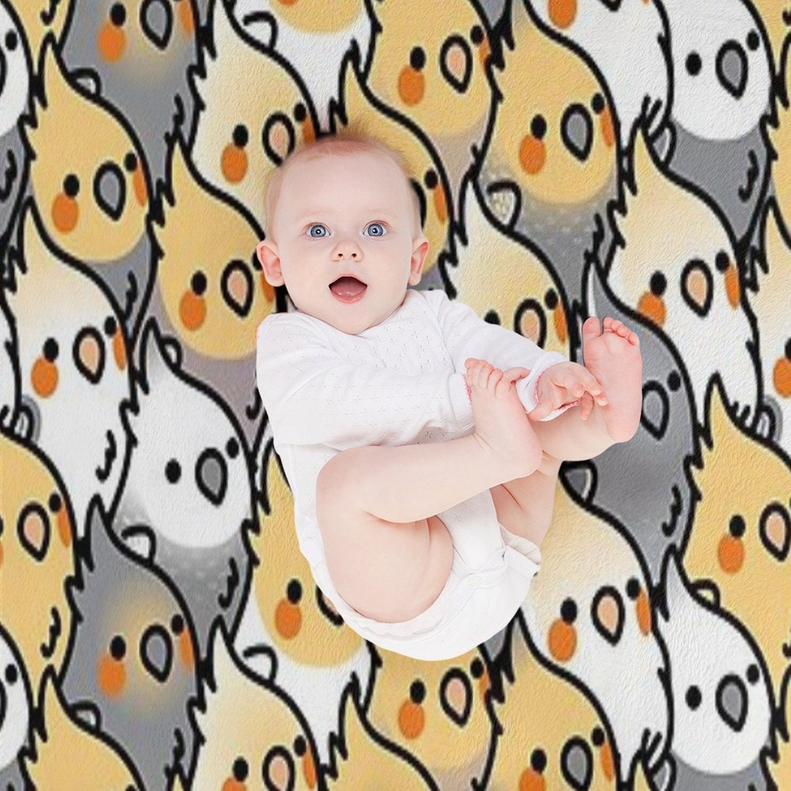 Chubby Cockatiel Party Anti-pilling Throw Blanket