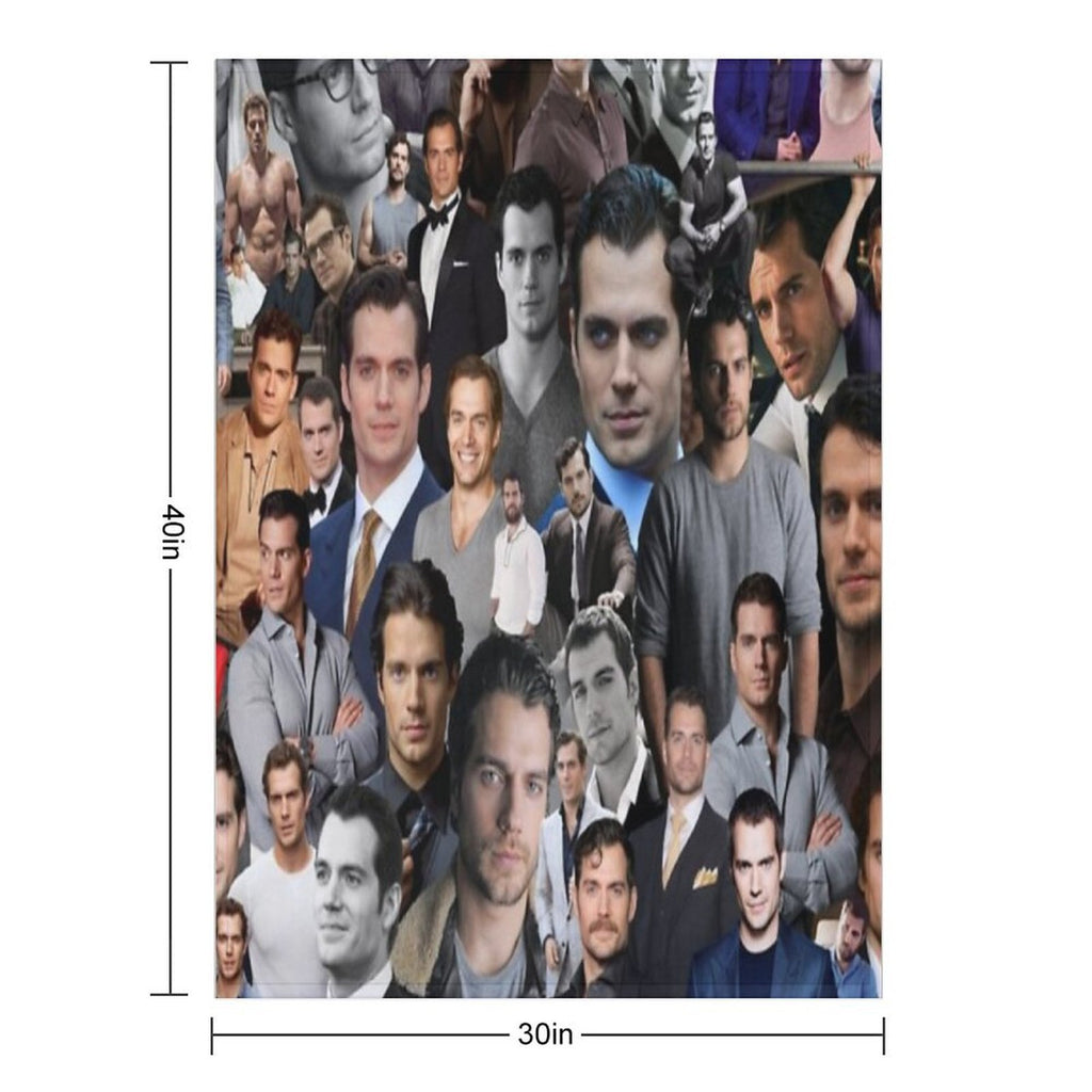 Henry Cavill Collage Lightweight Throw Blanket
