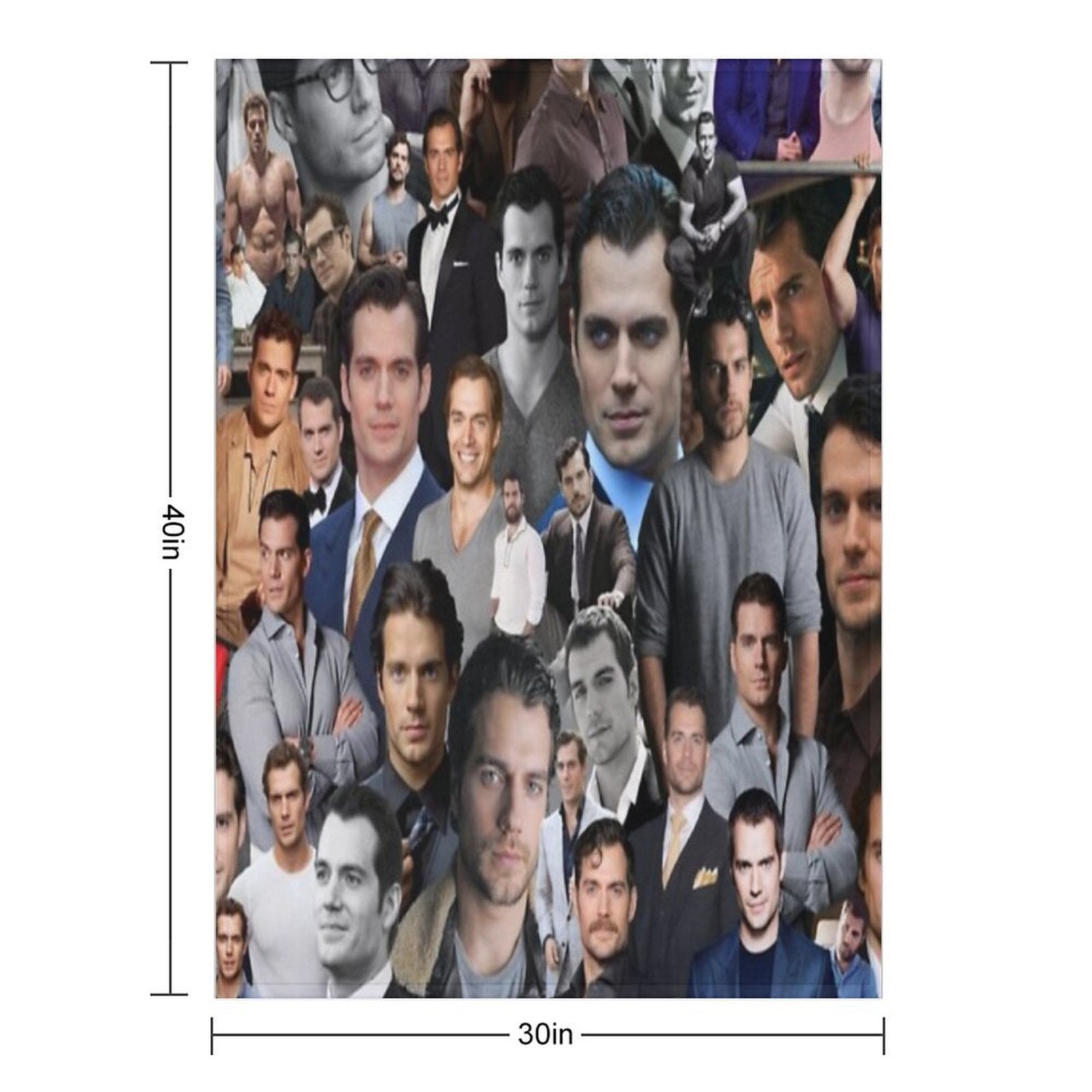 Henry Cavill Collage Lightweight Throw Blanket