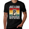 Just A Dad Who Always Came Back With The Milk Retro Design  Polyester Blend T-Shirt