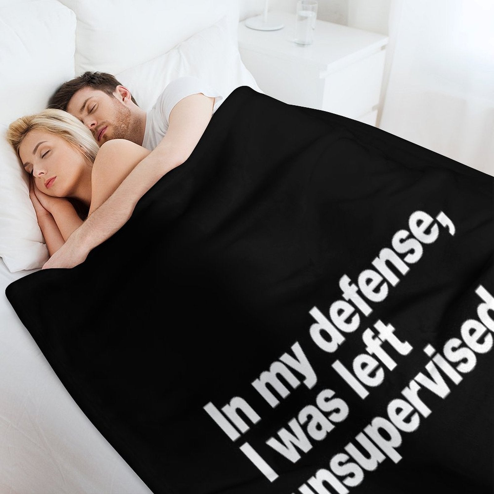 In My Defense, I Was Left Unsupervised. All-season Throw Blanket