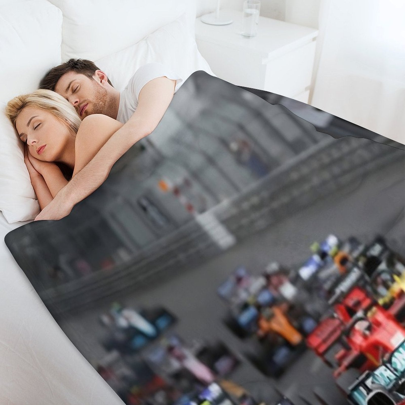 F1 Race Start Quick-dry Throw Blanket