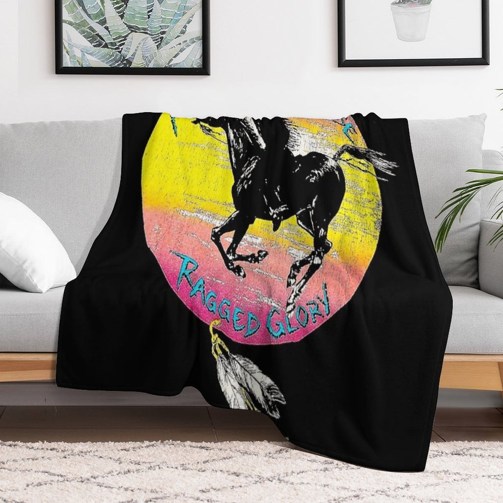 Ragged Glory. Travel-friendly Throw Blanket