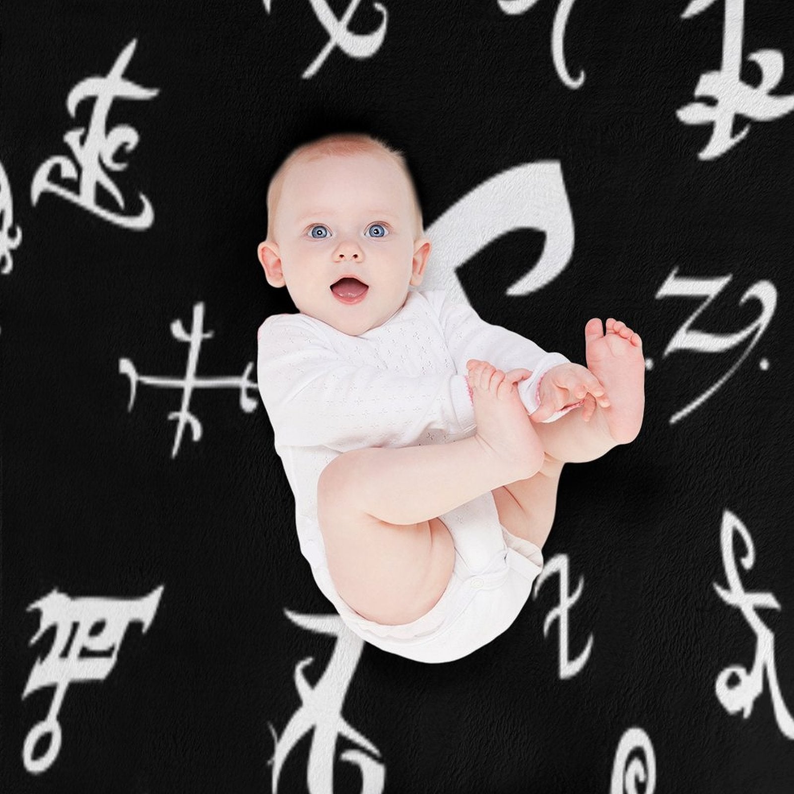 Runes Plush Throw Blanket