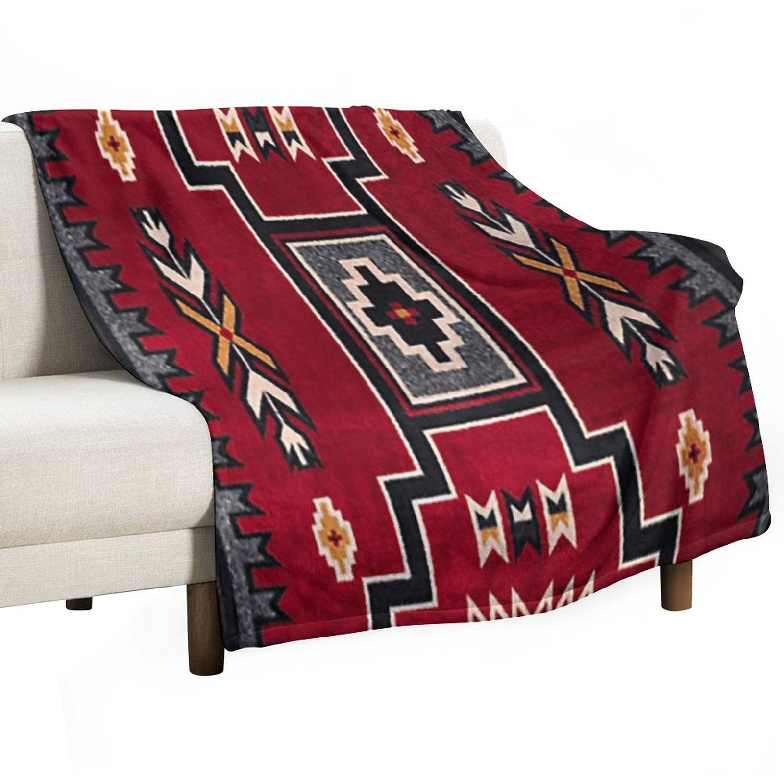 Navajo Blanket,southwestern Art,native American Art,indian Art,arizona,dessert,geometric Pattern,bow And Arrows,cowboys And Indi Premium Throw Blanket