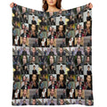 Keanu Reeves Collage Travel-friendly Throw Blanket