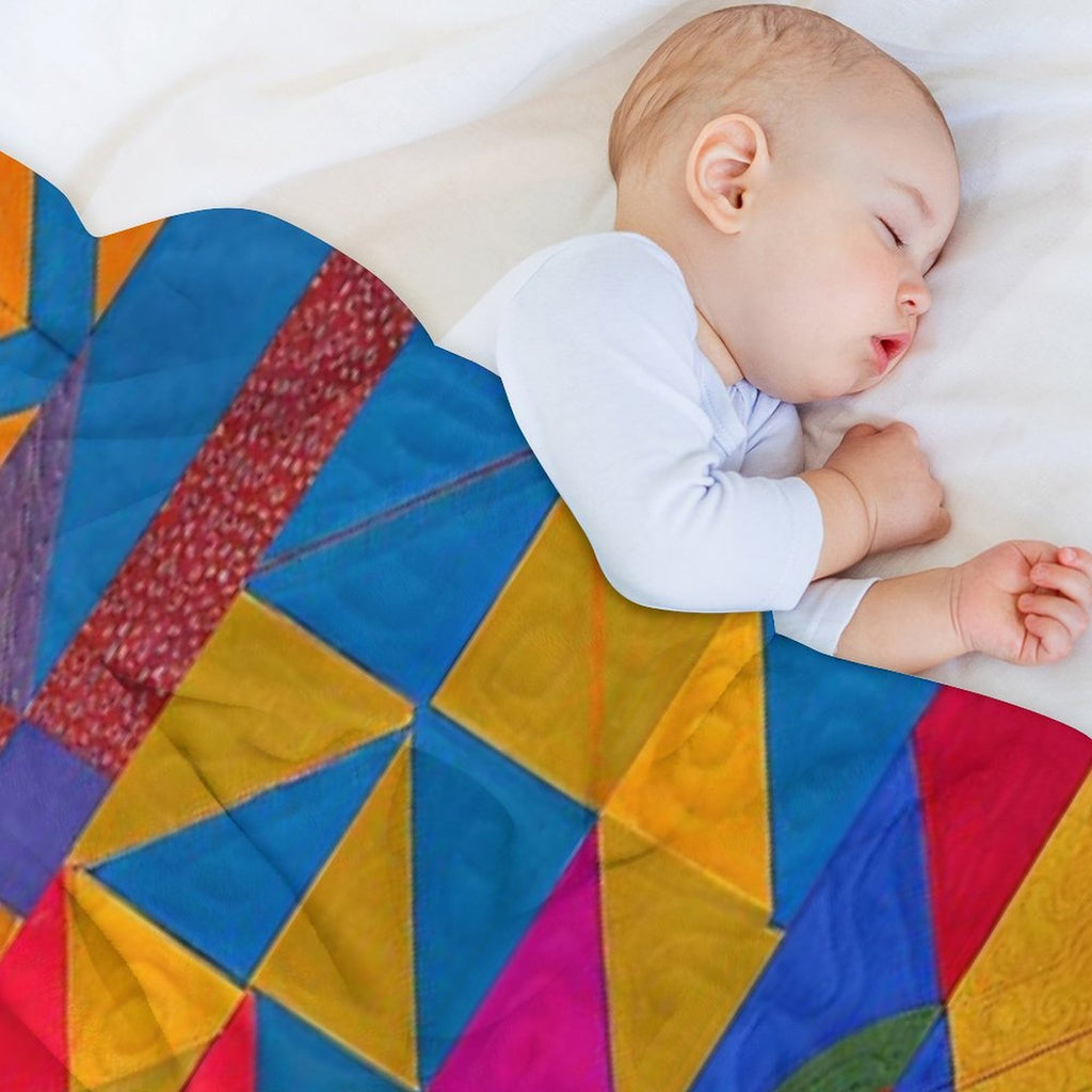 Vivid Color Patchwork Anti-pilling Throw Blanket