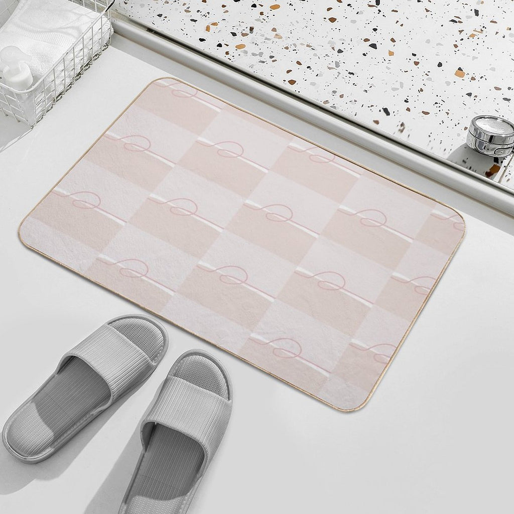 Minimalist Pink  Non-Slip Bath Mat