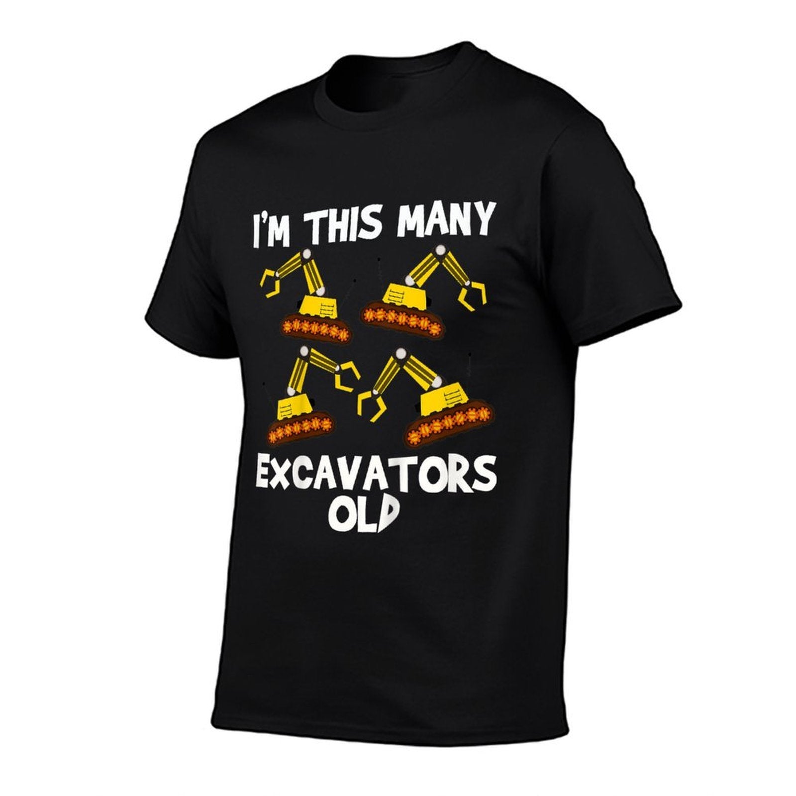 Kids I'm This Many 4 Excavators Old - Funny Bright Kids Birthday  Easy-care T-Shirt