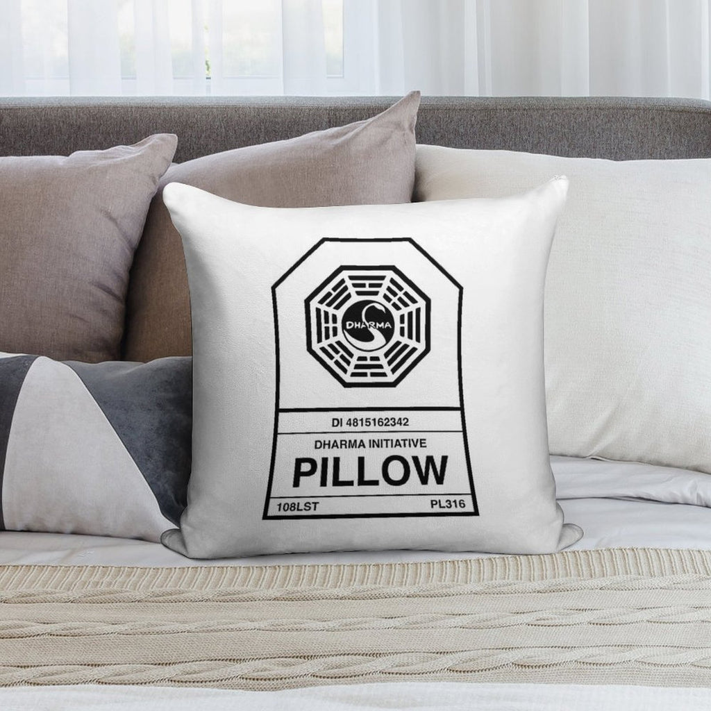 Dharma Initiative Pillow Soft Hidden Zipper Throw Pillow