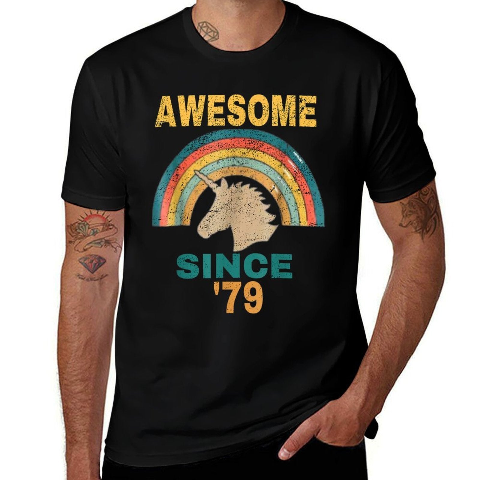 40th Vintage Unicorn T 1979 Birthday 40th Tshirt  Trendy Pattern T-Shirt