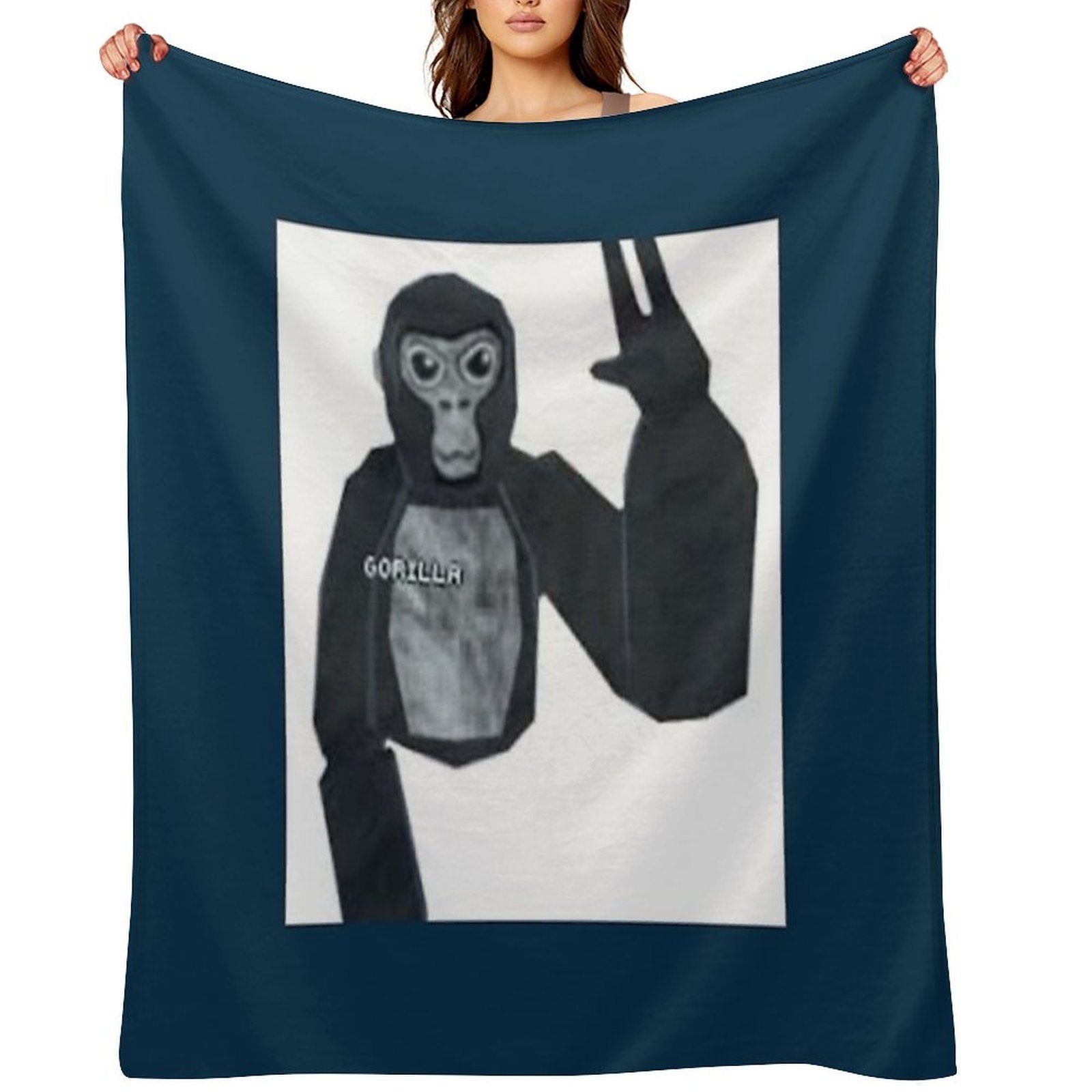 Gorilla Tag Monkey Plush Throw Blanket