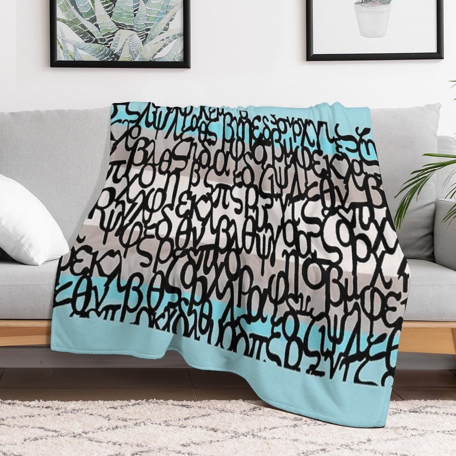 Colours of Greece Easy Care Throw Blanket