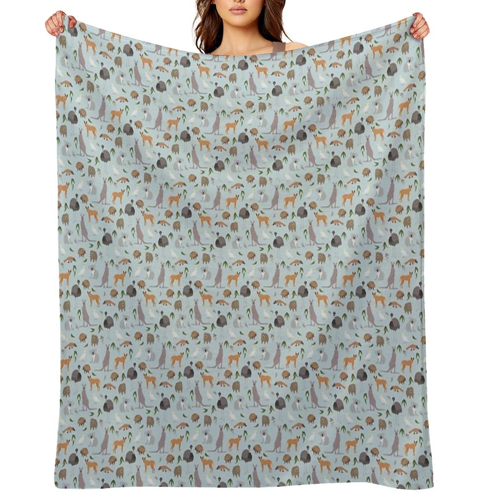 Australian Animals Machine-washable Throw Blanket