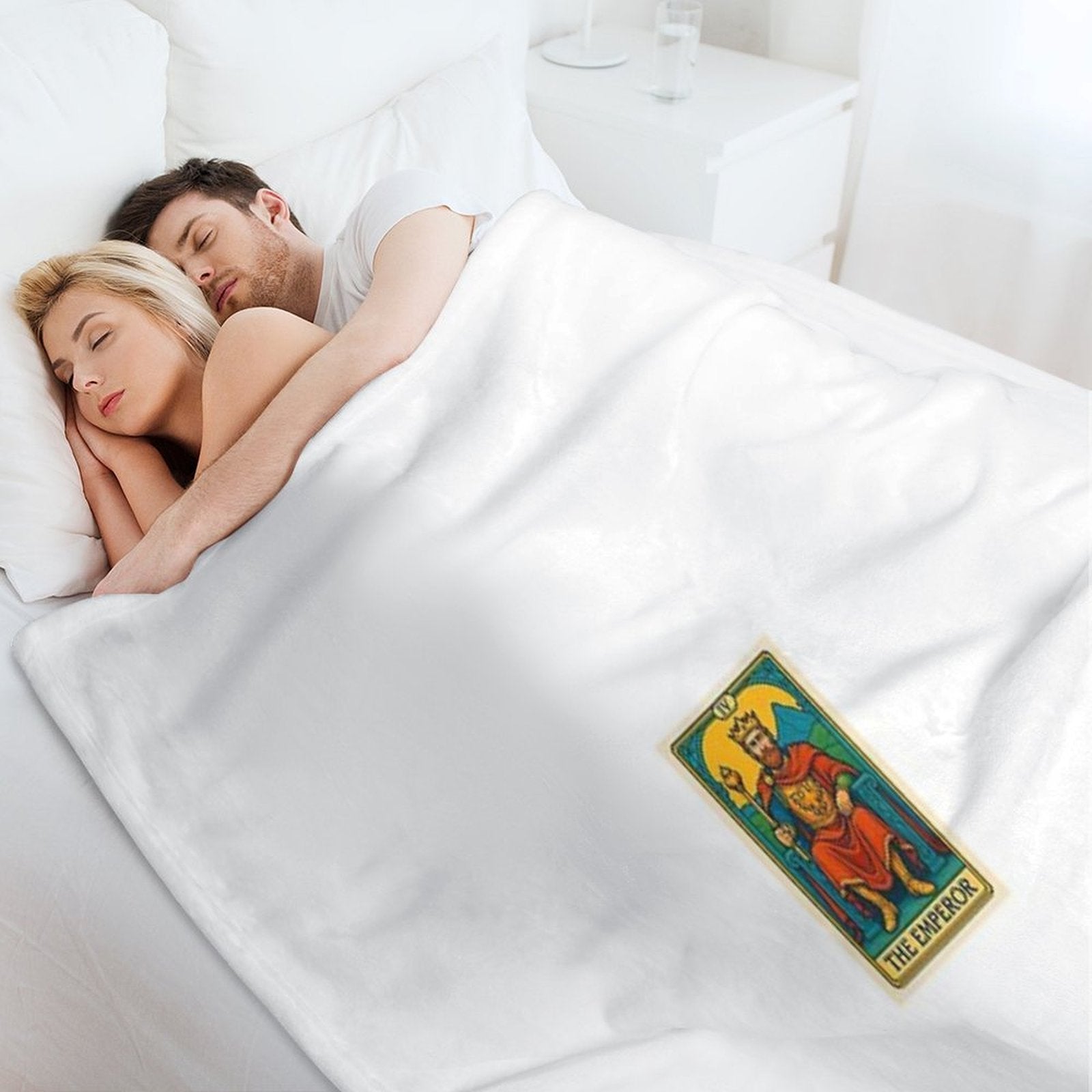The Emperor – Colorful Tarot Illustration Anti-pilling Throw Blanket