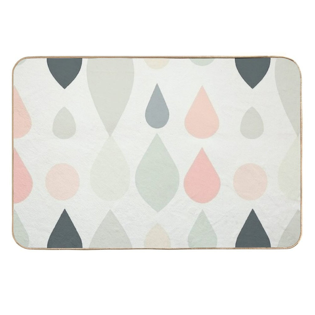 Minimalist Pastel Geometric Art  Stain-Proof Bath Mat
