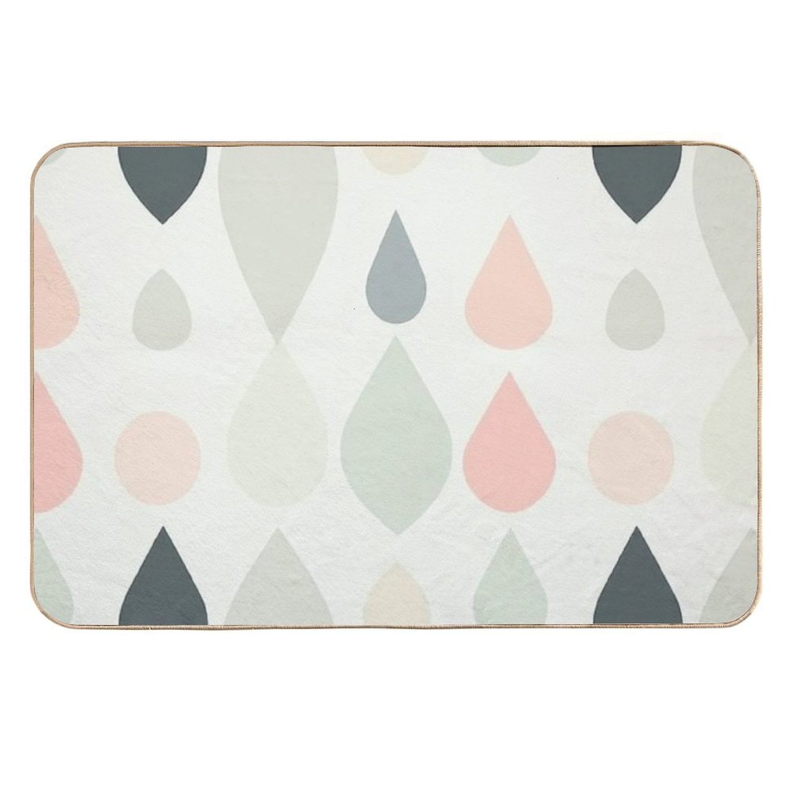Minimalist Pastel Geometric Art  Stain-Proof Bath Mat