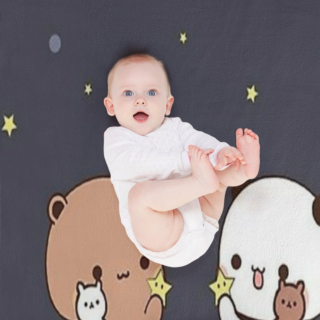 Bubu And Dudu Watching The Moon Together Multi-functional Throw Blanket