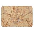 Beige Brown Marble Pattern  Non-Slip Bath Mat