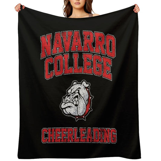 Navarro Bulldogs Cheerleading Machine-washable Throw Blanket