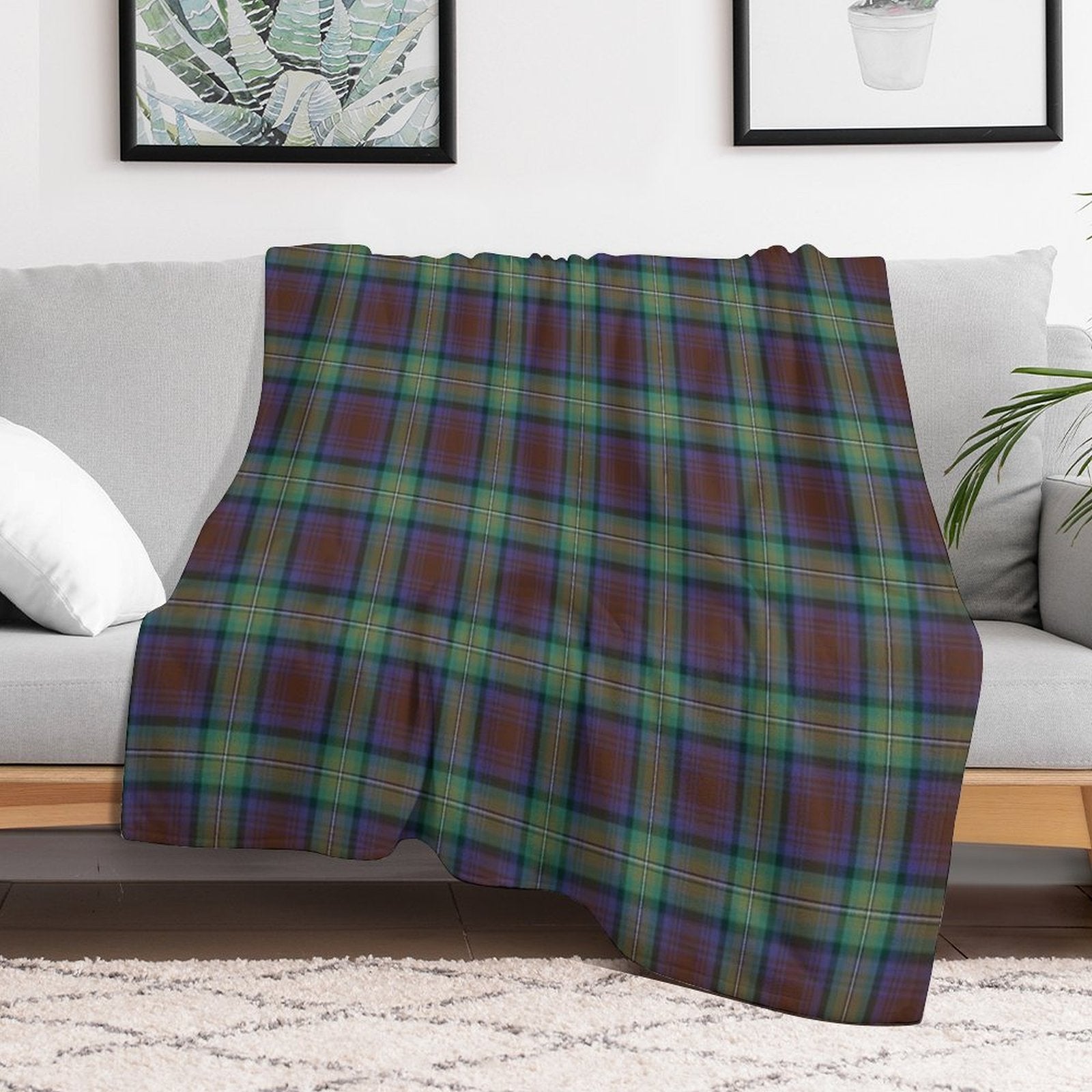 Isle of Skye Tartan  Cute Tartan Plush Throw Blanket