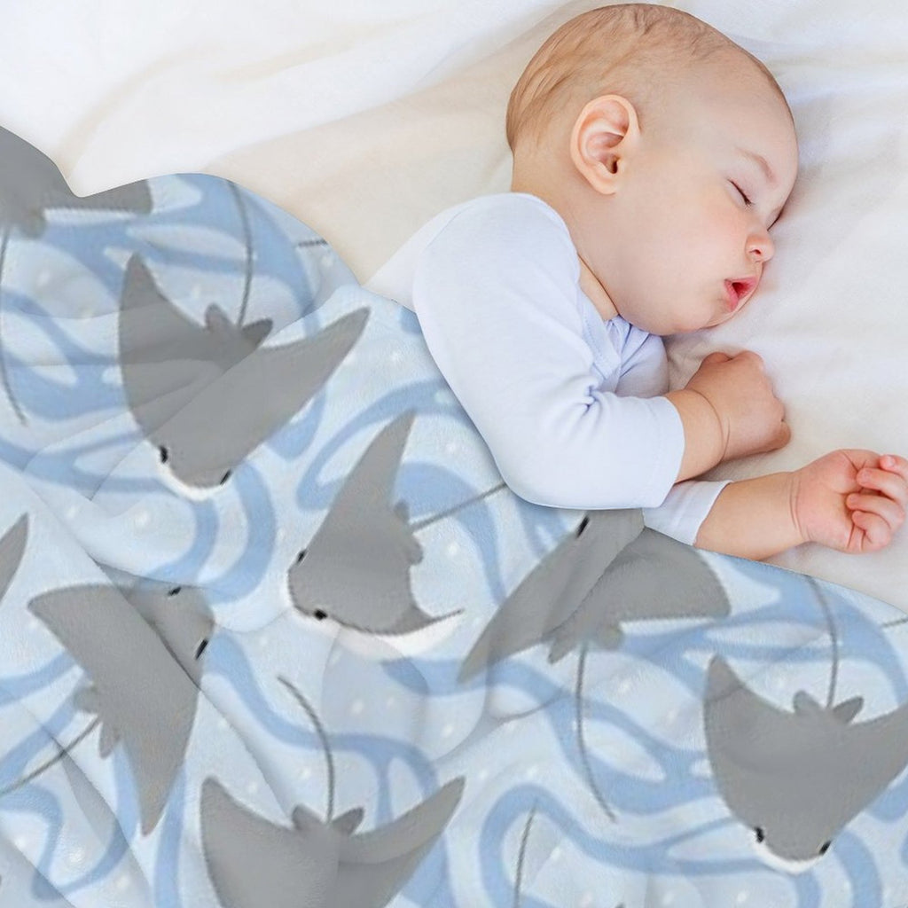 Stingrays - Cownose Ray - Sticker Pack Quick-dry Throw Blanket