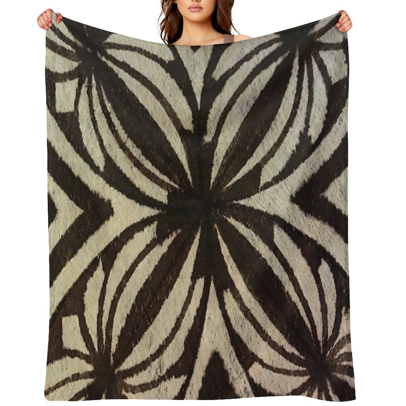 Tongan Tapa Design Quick-dry Throw Blanket