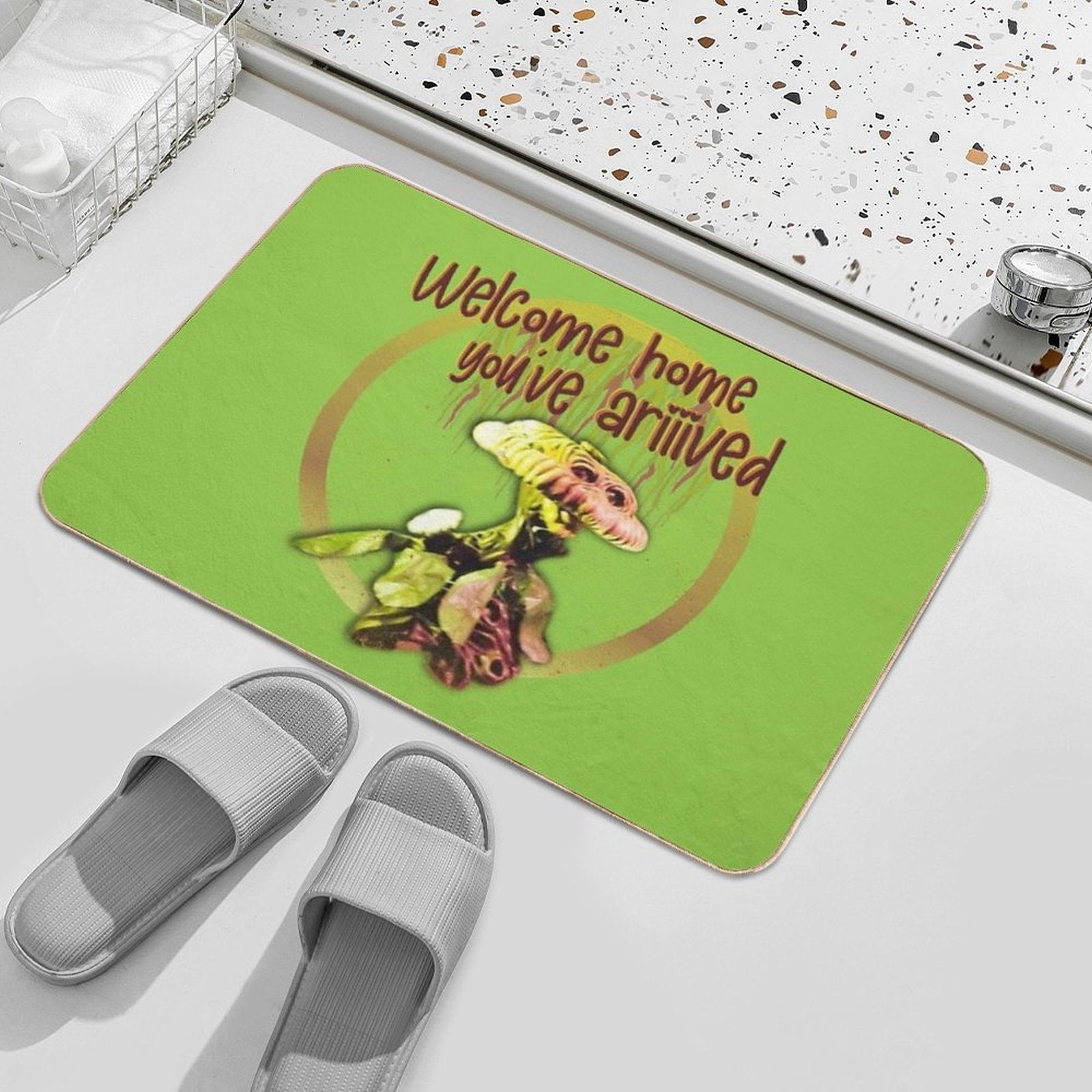 Welcome Home You've Arrived!  Easy Maintenance Bath Mat