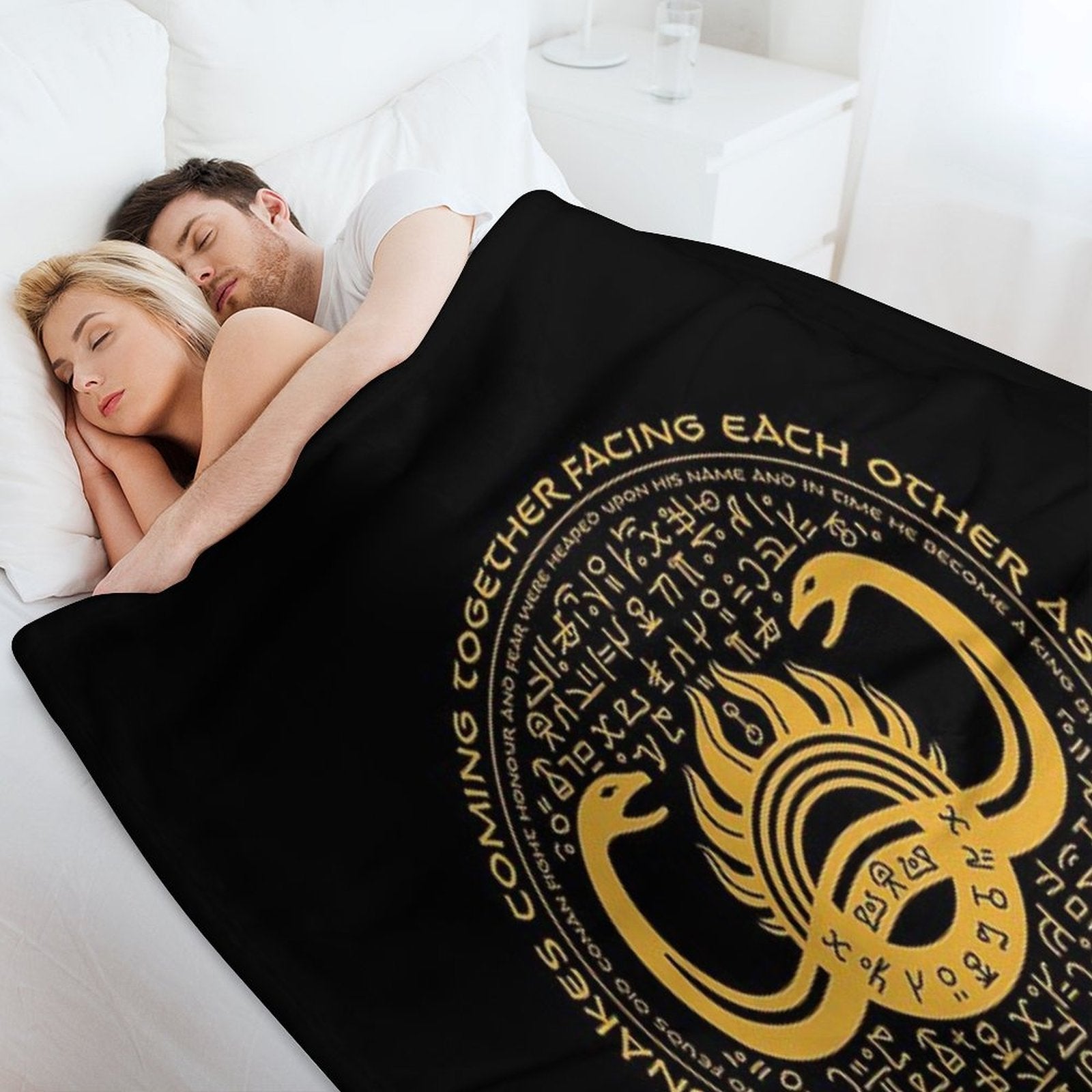 Thulsa Doom Two Snakes Coming Together Sustainable Throw Blanket
