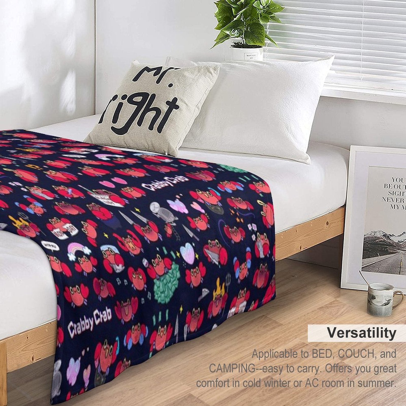 Crabby Crab - Pattern Eco-conscious Throw Blanket