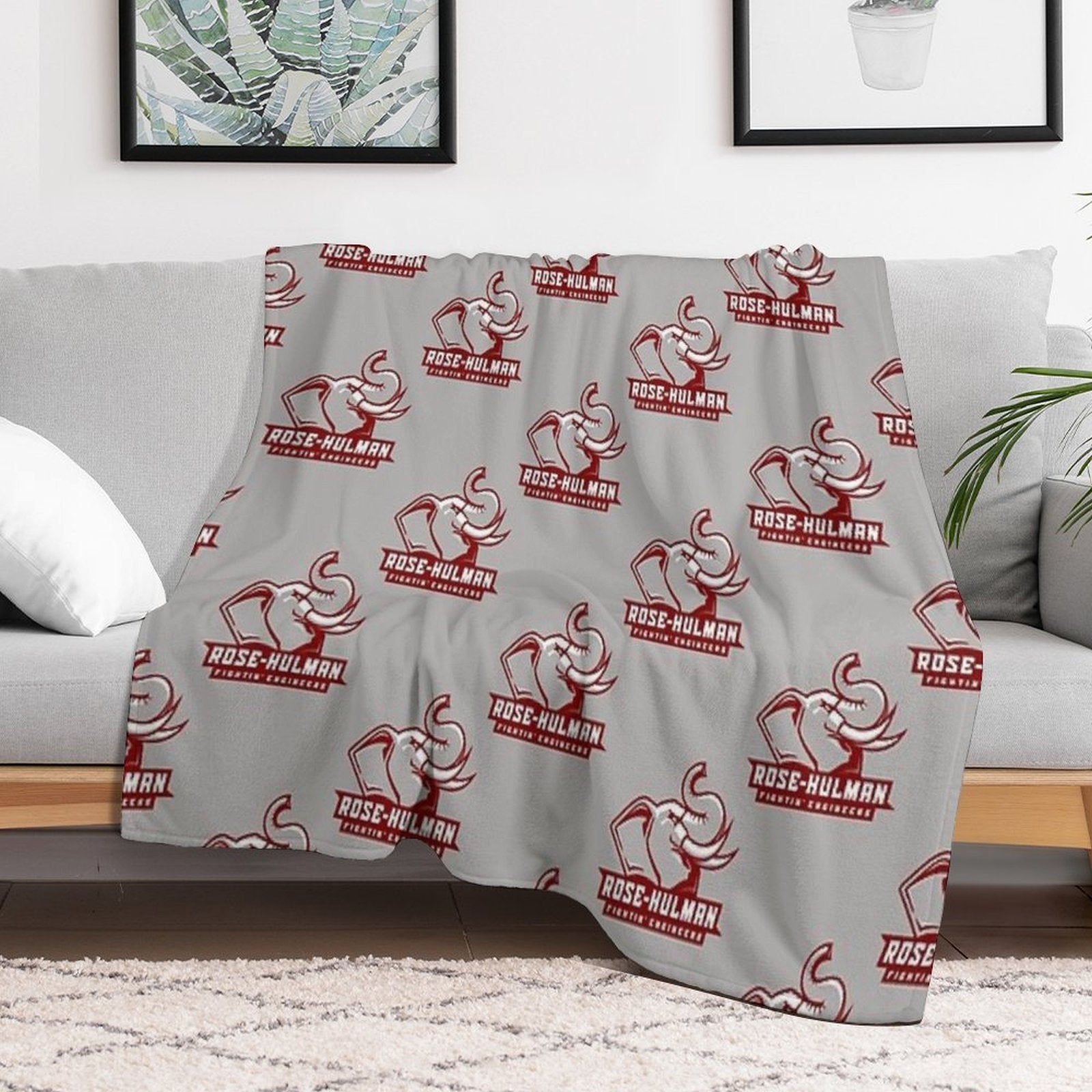 Engineers (Rose Hulman Fightin) Travel-friendly Throw Blanket