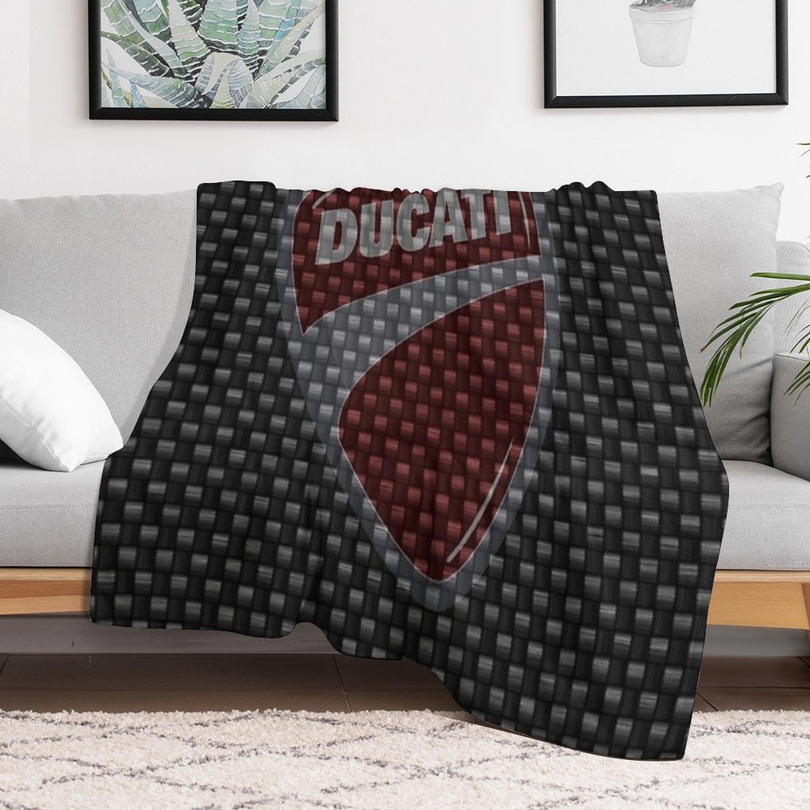 Ducati Corse Motorcycle Velvety-soft Throw Blanket
