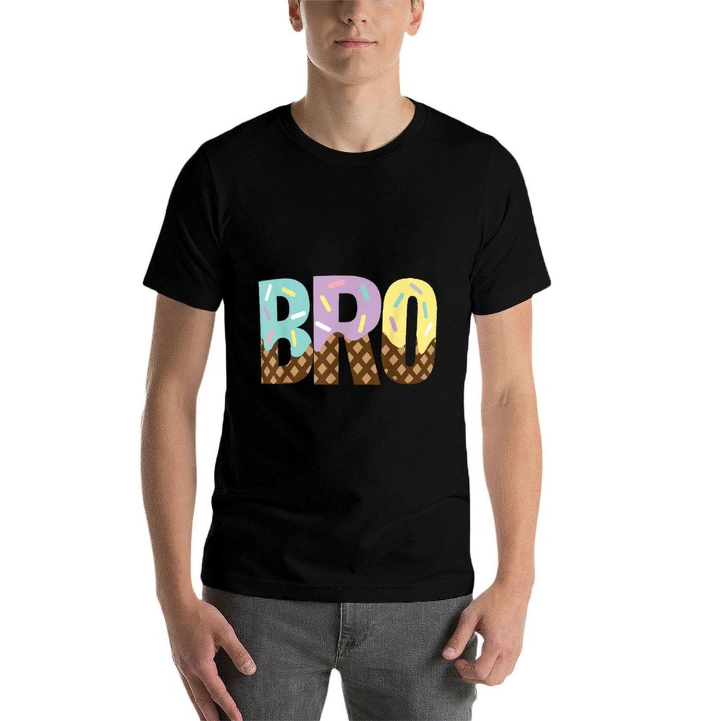 Brother Of The Sweet One Ice Cream 1st First Birthday Family  Fade-proof Color T-Shirt