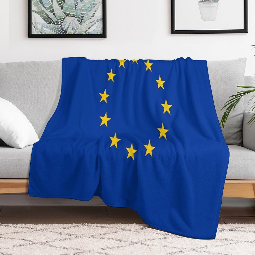 EU Europe European Union European Flag EU Stars Shrink-resistant Throw Blanket