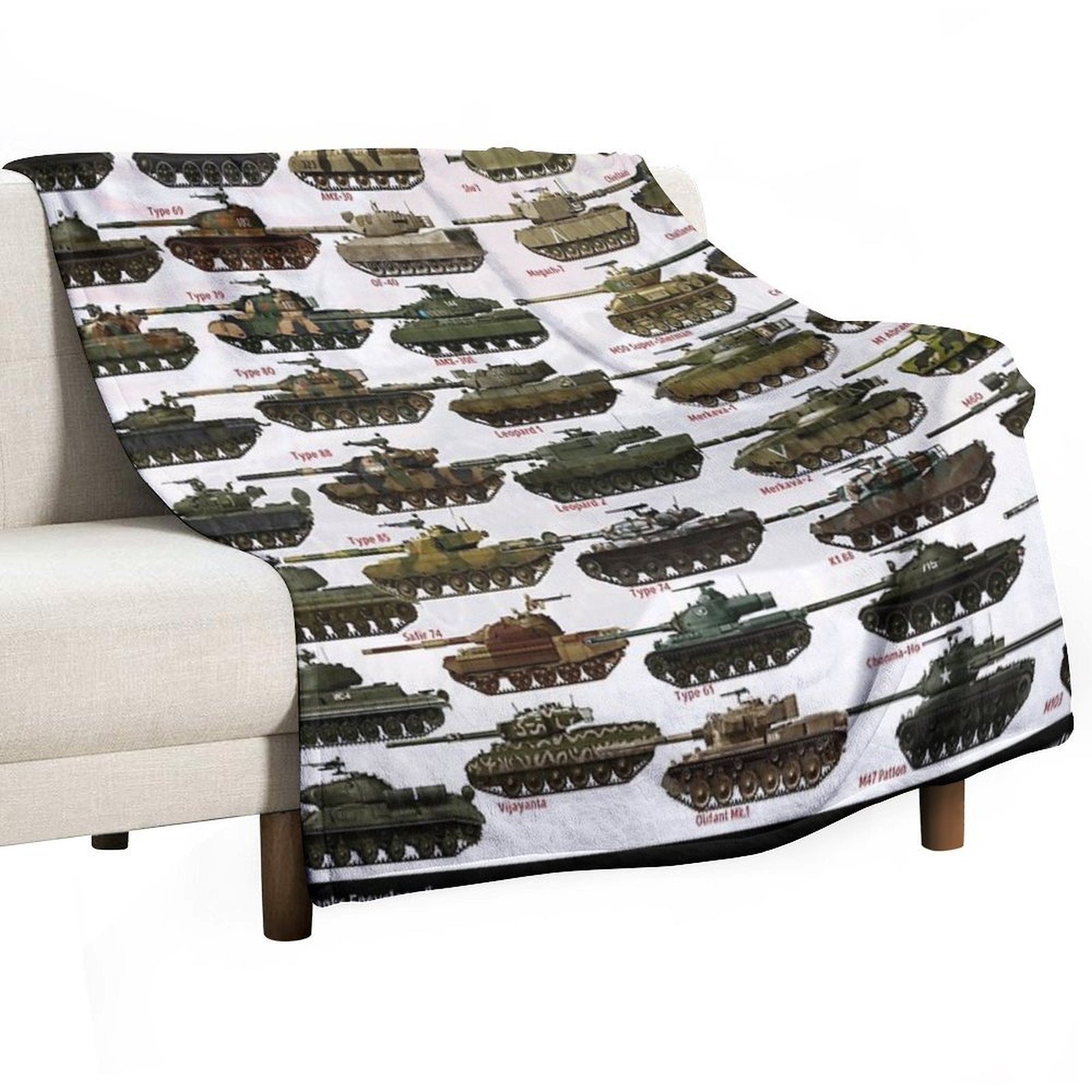 Cold War Main Battle Tanks Travel-friendly Throw Blanket