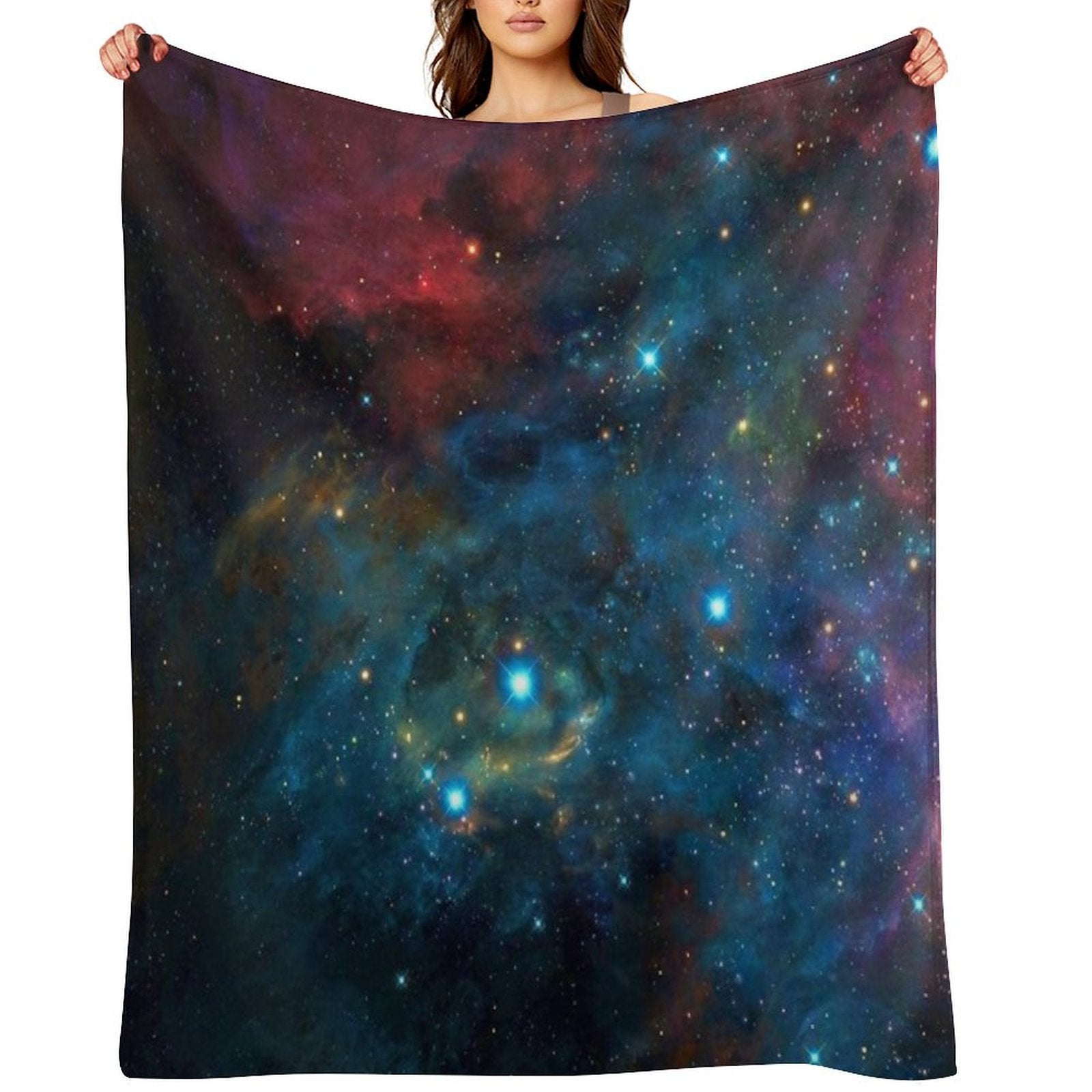 Galaxy Design Plush Throw Blanket