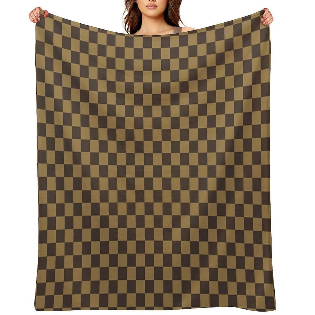 Stylish Checkered Pattern Small Squares Velvety-soft Throw Blanket