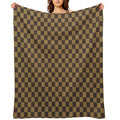 Stylish Checkered Pattern Small Squares Velvety-soft Throw Blanket