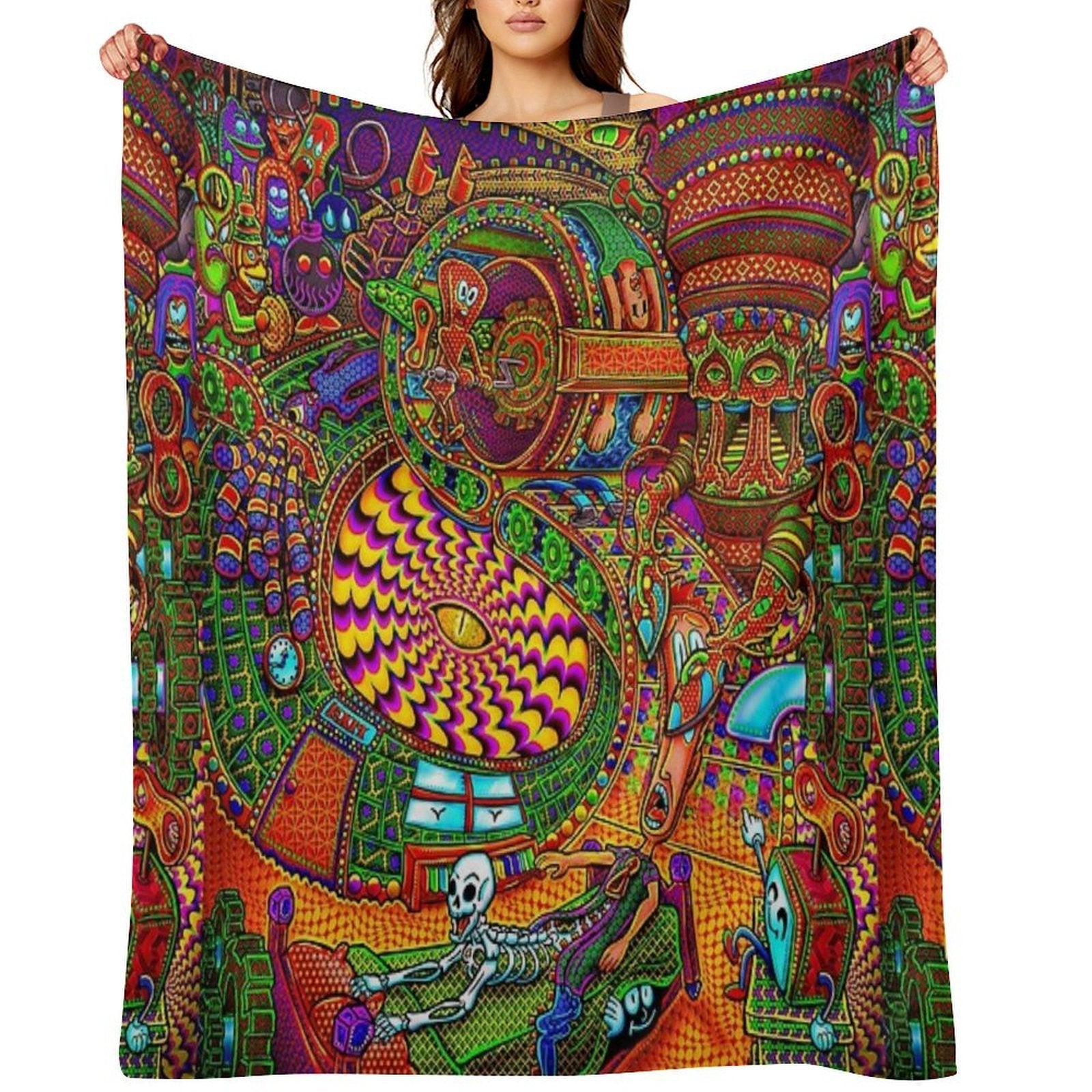 Carnival of The Abyss Travel-friendly Throw Blanket