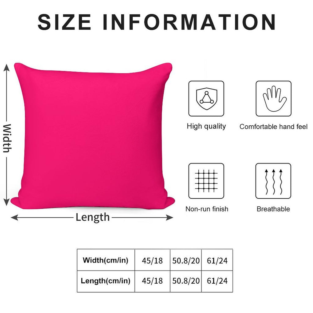 Super Bright Fluorescent Pink Neon Soft Warmth Comfort Throw Pillow